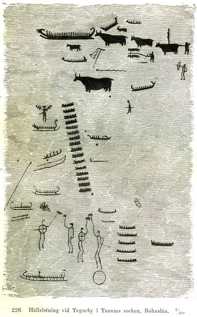 Rock Carving at Tegneby in Tanum Parish, Bohuslän by Oscar Montelius